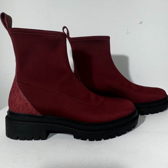 NWOT - Michael Kors Comet Lug-Sole Ankle Boots in Stretch Fabric - Size 6.5 - Picture 5 of 12